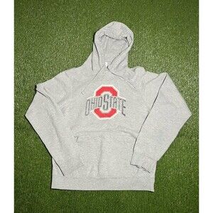 Ohio State Gray Graphic Print Fleece Pullover Hoodie Men's S Hooded